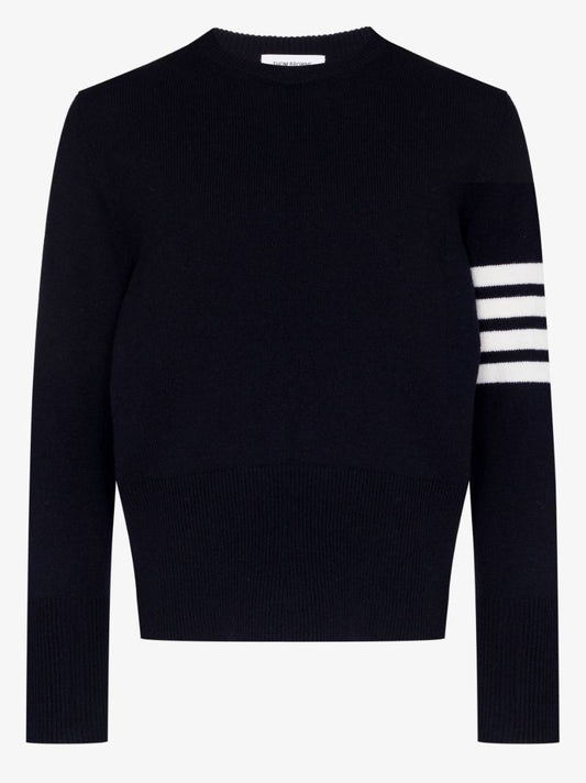 Blue 4-bar Stripe Wool Sweater