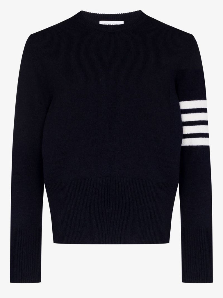 Blue 4-bar Stripe Wool Sweater
