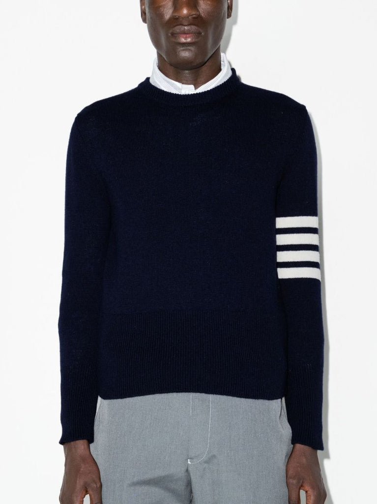Blue 4-bar Stripe Wool Sweater