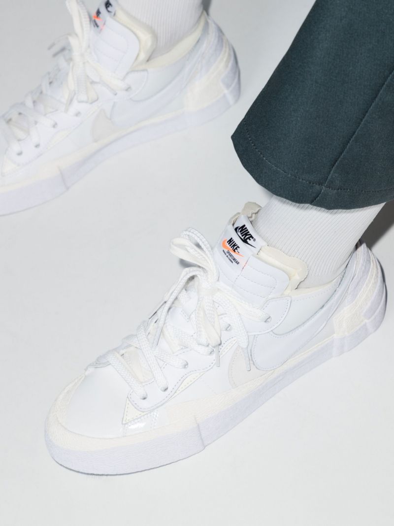 X Sacai White Blazer Low Sneakers