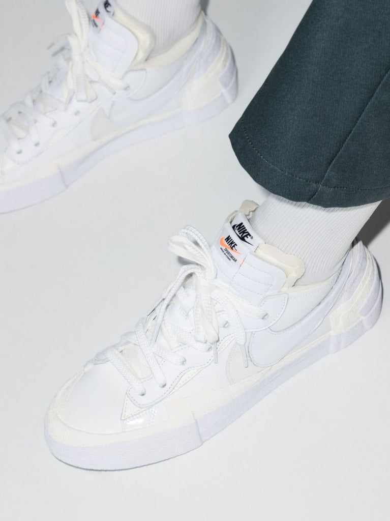 X Sacai White Blazer Low Sneakers