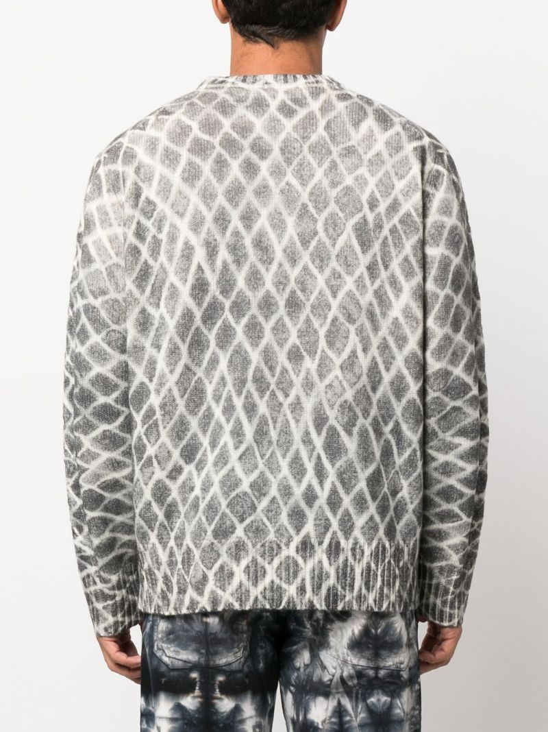 Grey Swish Crew Neck Sweater