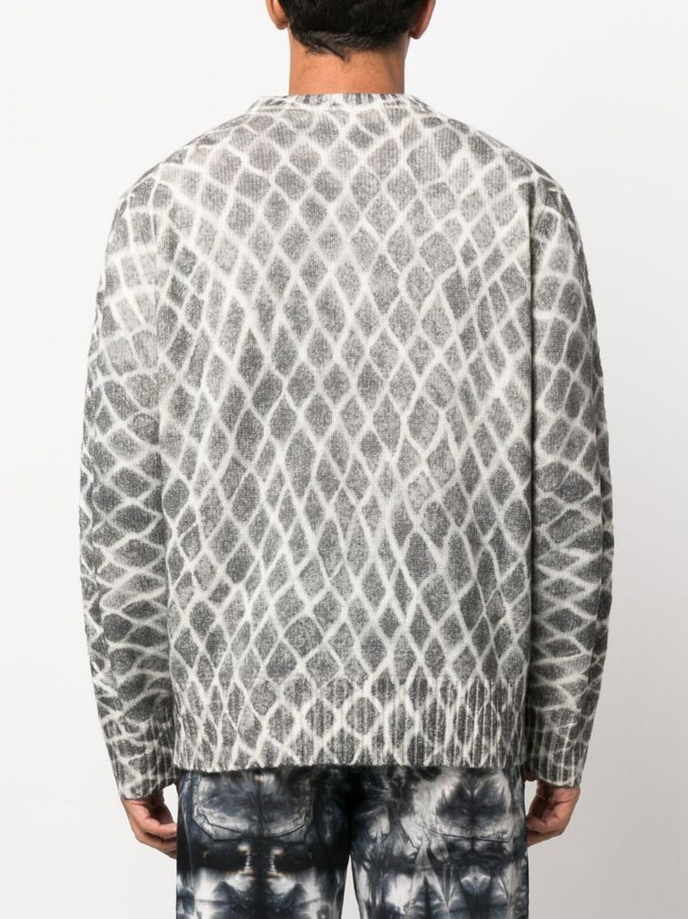 Grey Swish Crew Neck Sweater