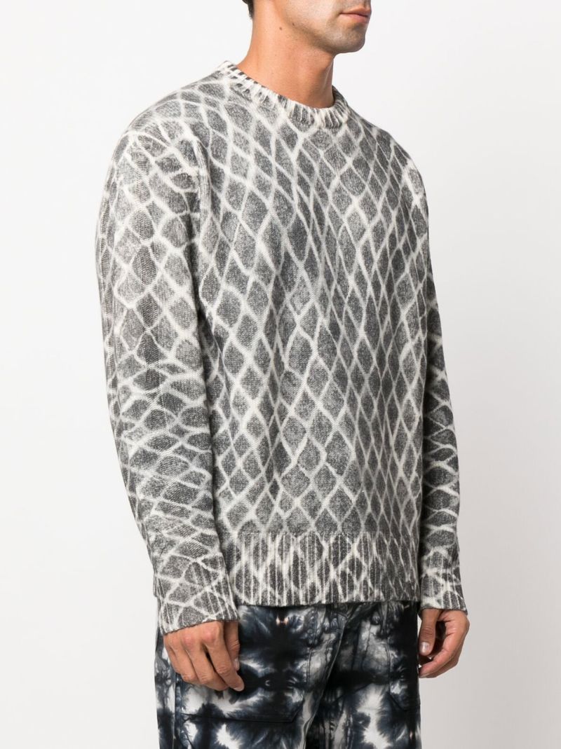 Grey Swish Crew Neck Sweater