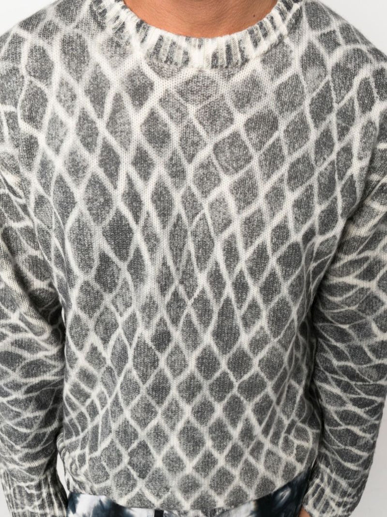 Grey Swish Crew Neck Sweater