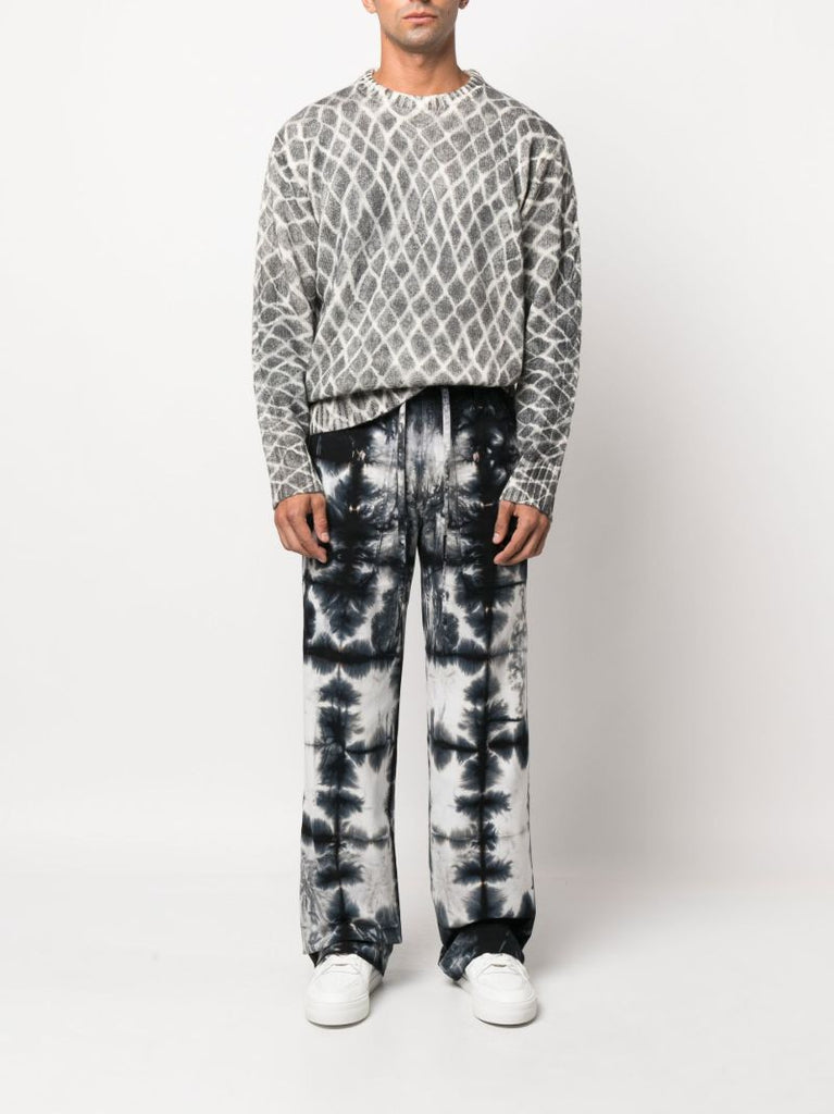 Grey Swish Crew Neck Sweater