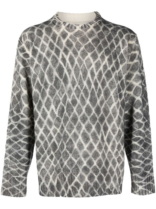 Grey Swish Crew Neck Sweater