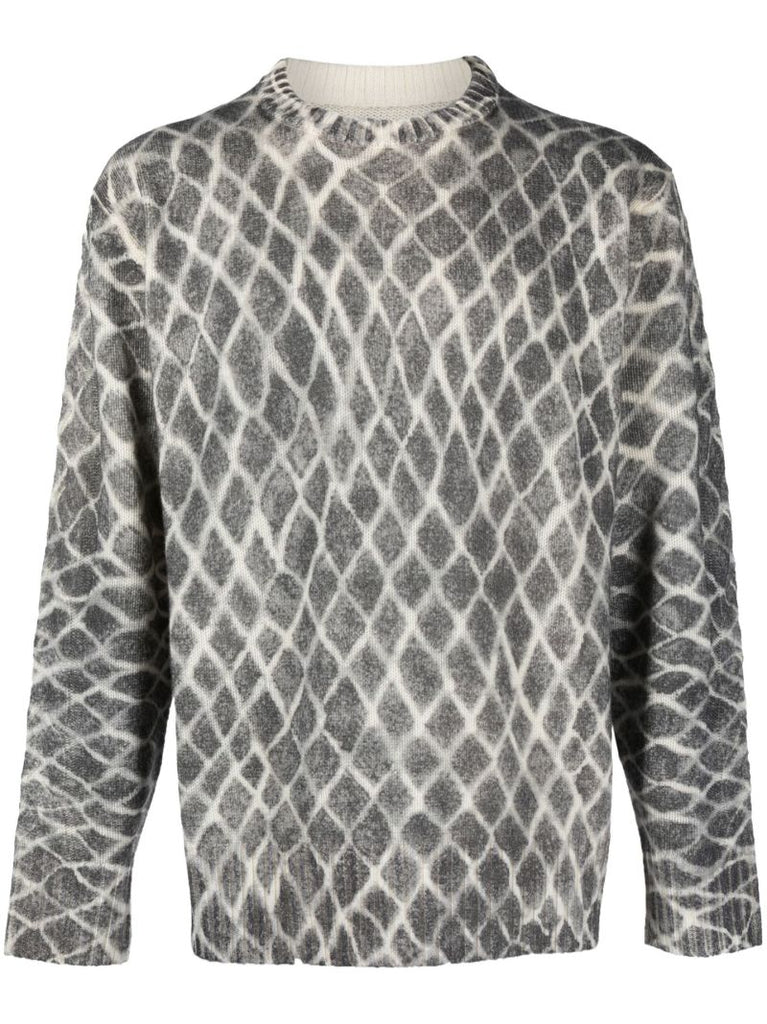 Grey Swish Crew Neck Sweater