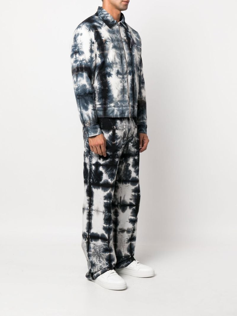 Black Tie-dye Padded Jacket
