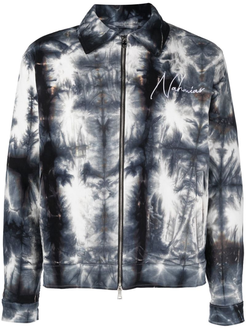Black Tie-dye Padded Jacket