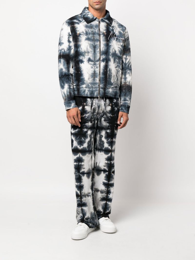 Black Tie-dye Padded Jacket