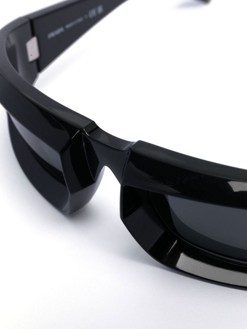 Black Runway Rectangle Sunglasses