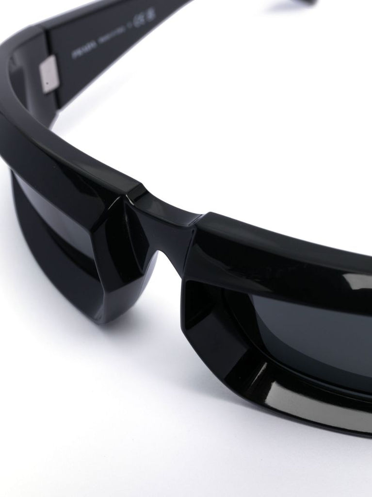 Black Runway Rectangle Sunglasses