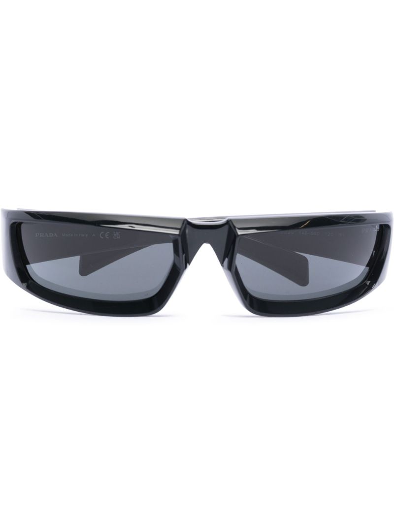 Black Runway Rectangle Sunglasses