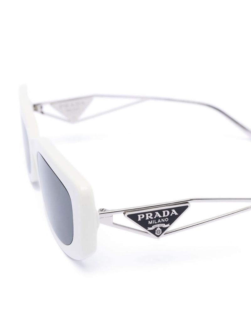 White Symbole Rectangle Sunglasses