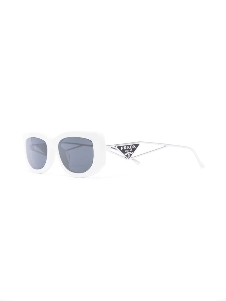 White Symbole Rectangle Sunglasses