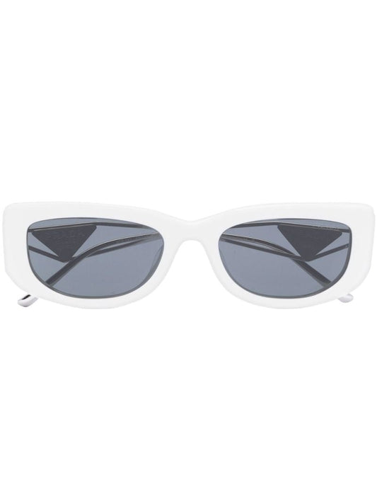 White Symbole Rectangle Sunglasses