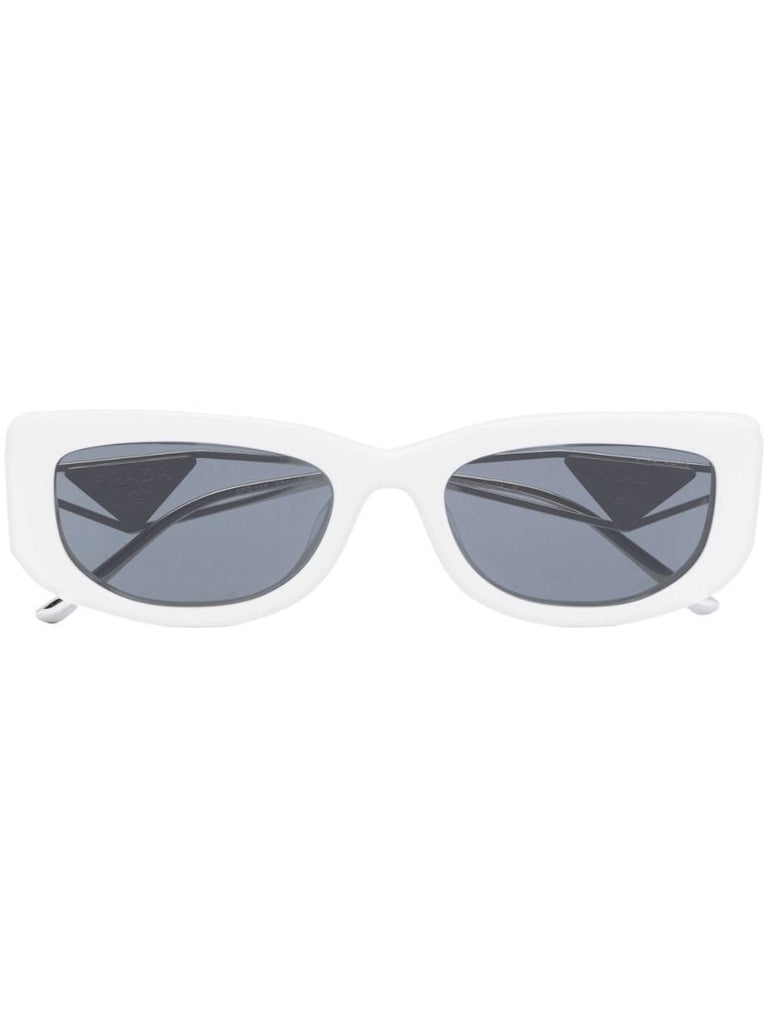 White Symbole Rectangle Sunglasses