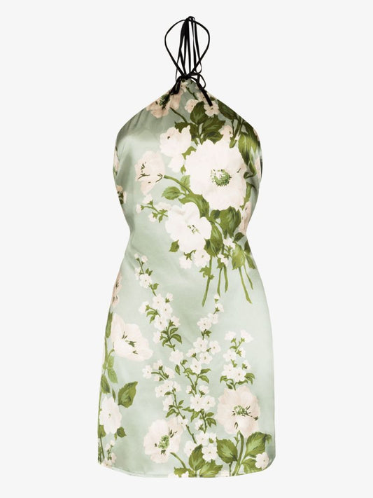 Poppie Floral Print Silk Mini Dress