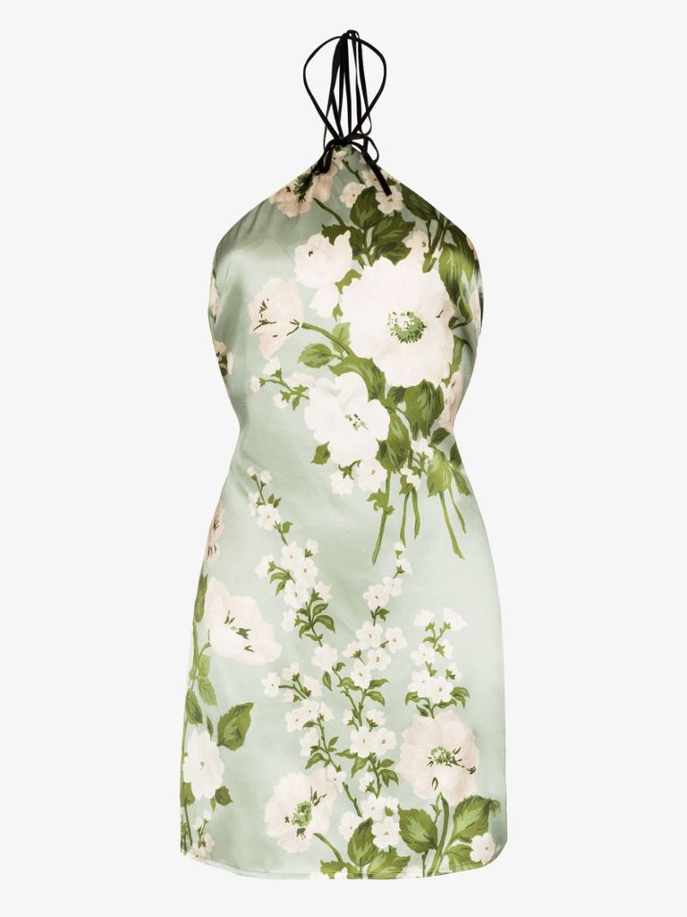 Poppie Floral Print Silk Mini Dress