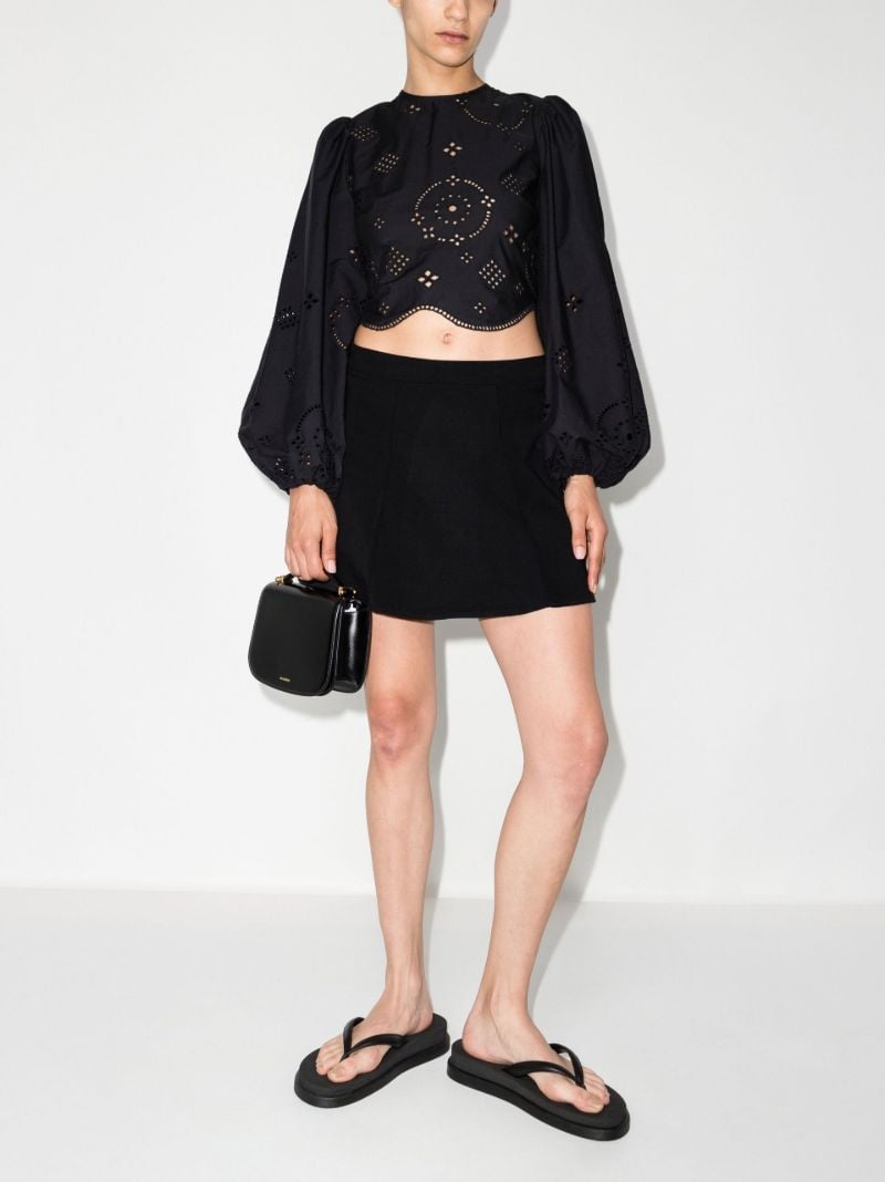 Black Liene Mini Skort