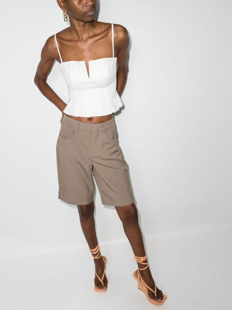 Shia Pleated Organic Cotton Top