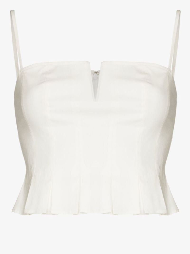 Shia Pleated Organic Cotton Top