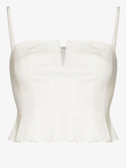 Shia Pleated Organic Cotton Top