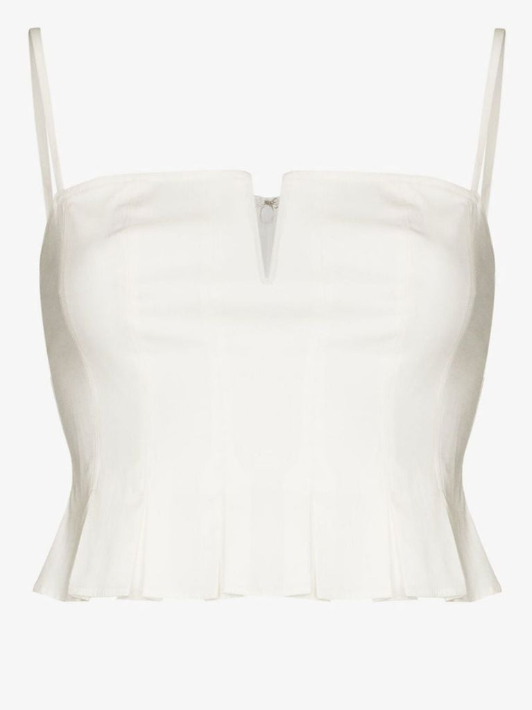Shia Pleated Organic Cotton Top