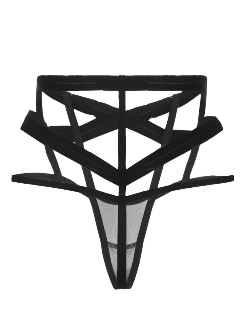 Black Al Dente Thong