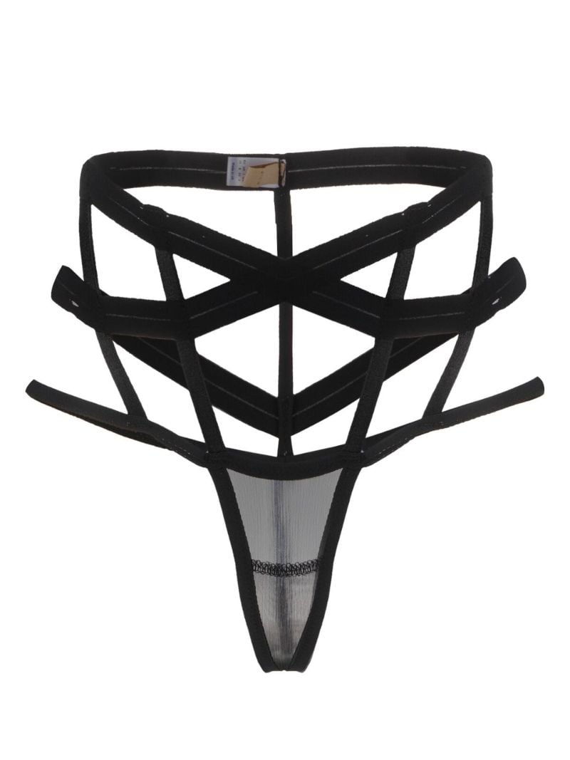 Black Al Dente Thong