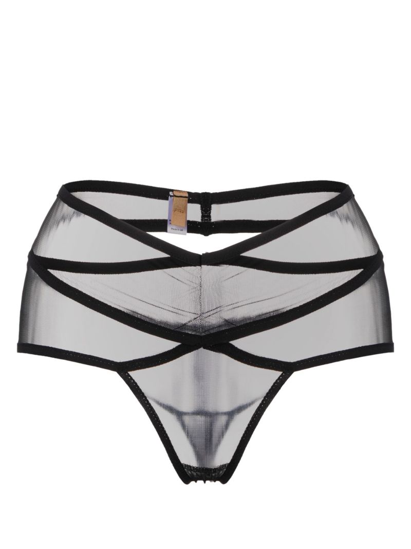 Black Mafalda Cut-out Briefs