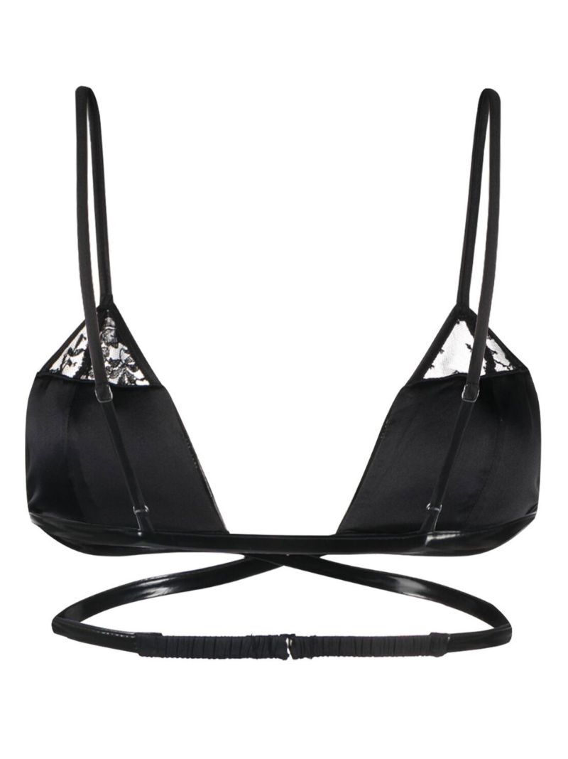 Black Frankie Pvc Lace Bra