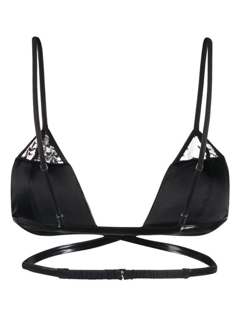 Black Frankie Pvc Lace Bra