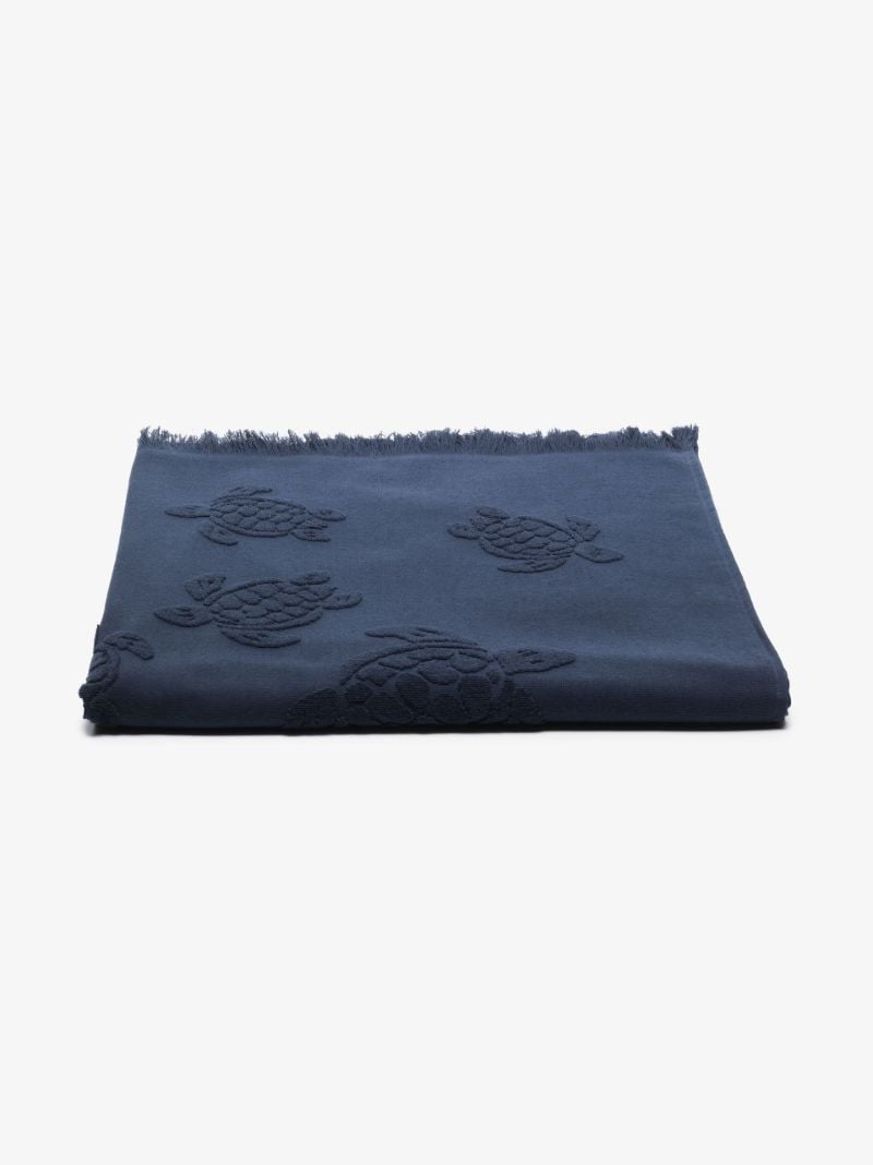 Blue Turtle Jacquard Organic Cotton Towel