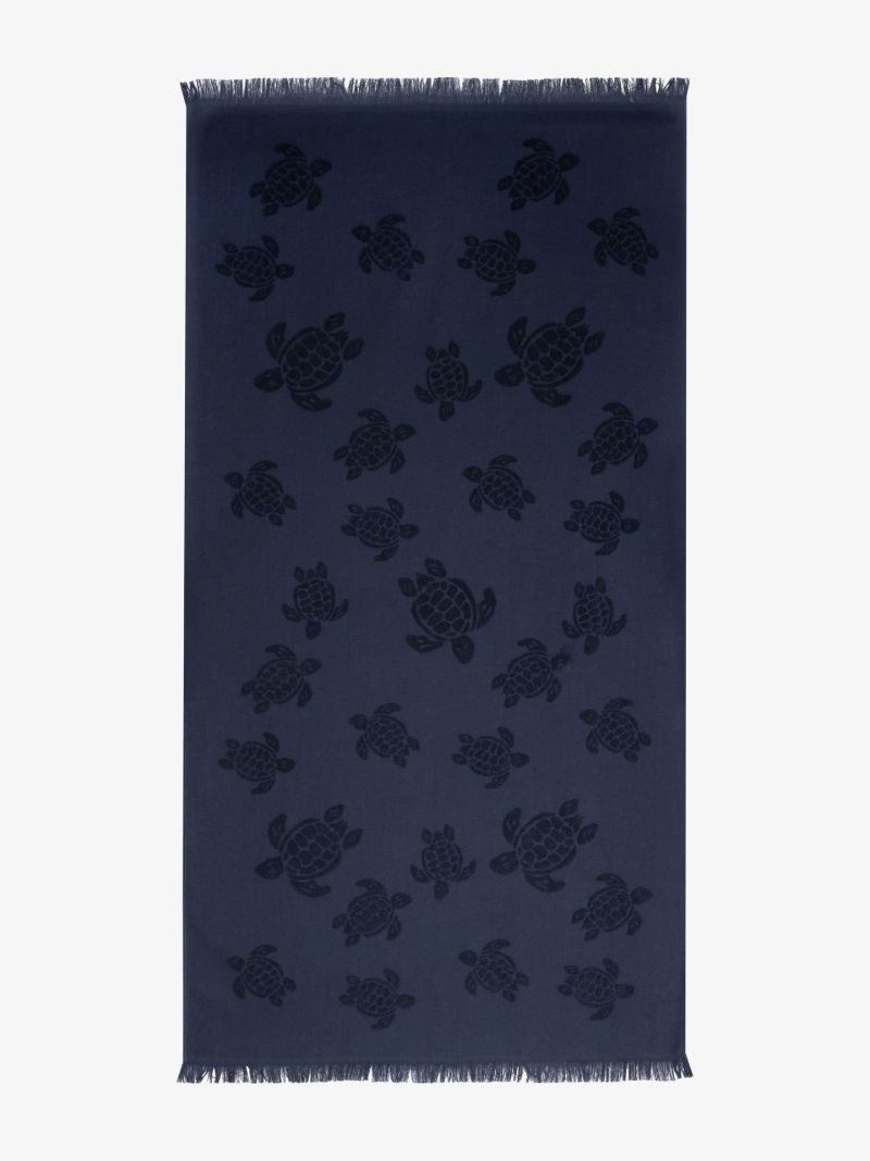 Blue Turtle Jacquard Organic Cotton Towel