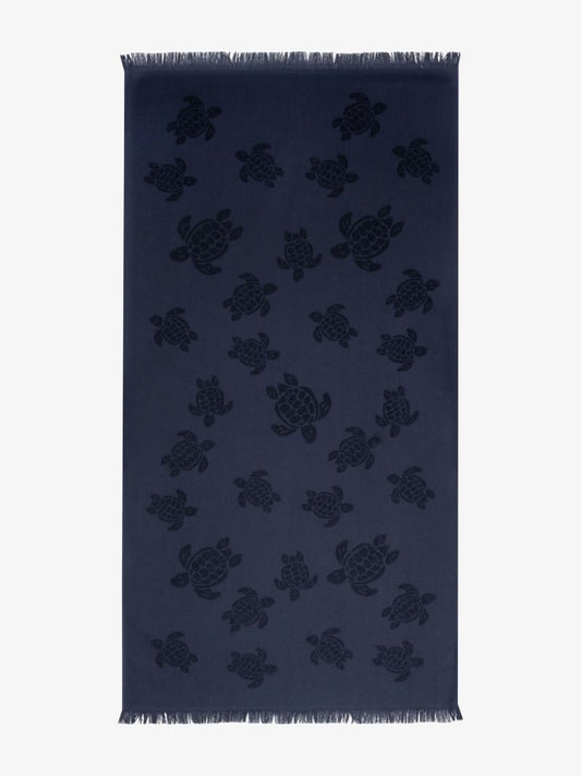 Blue Turtle Jacquard Organic Cotton Towel