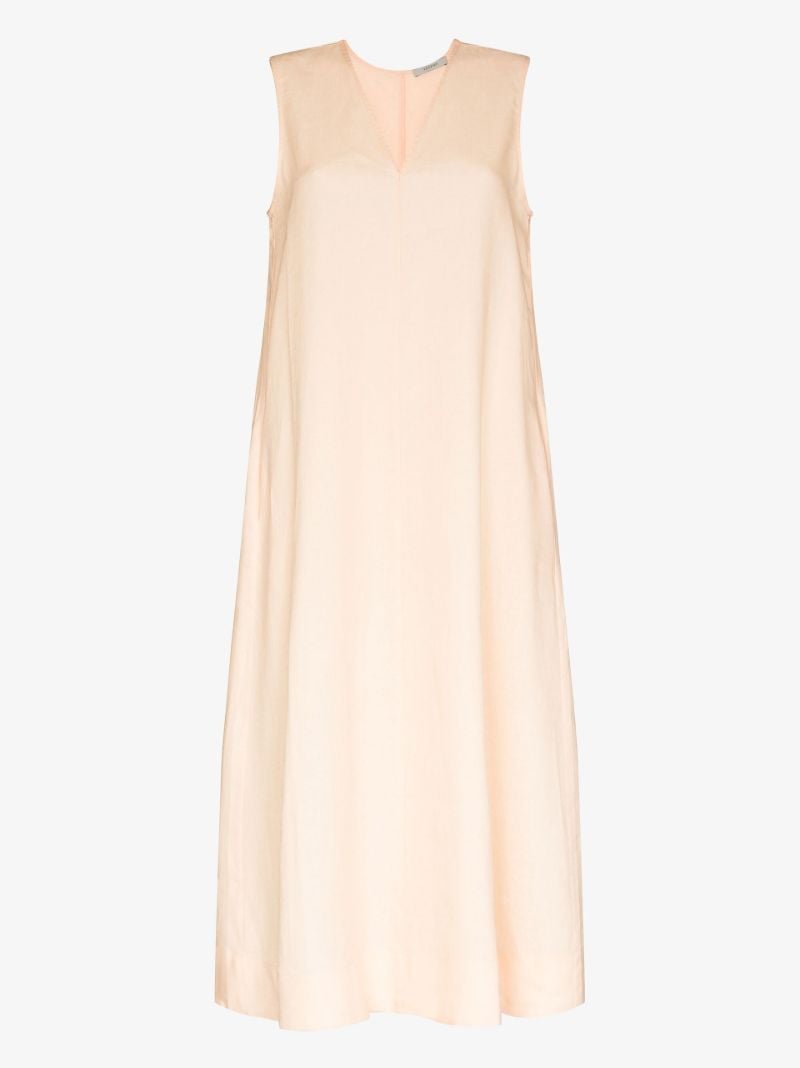 Nisha Sleeveless Organic Linen Midi Dress