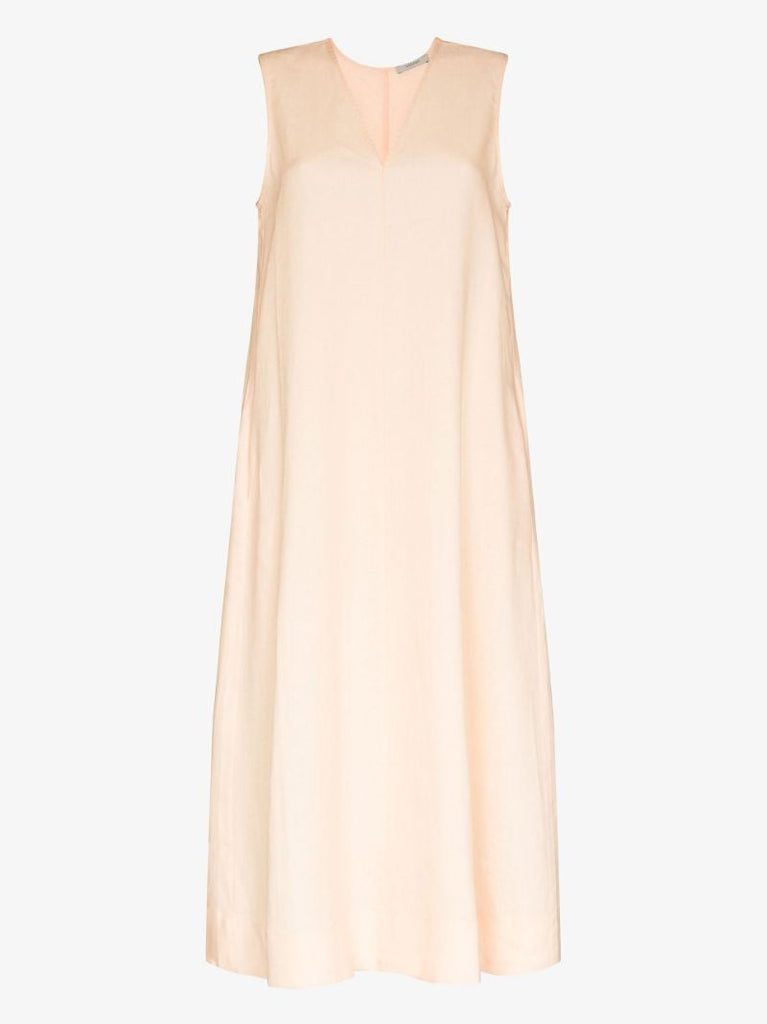 Nisha Sleeveless Organic Linen Midi Dress