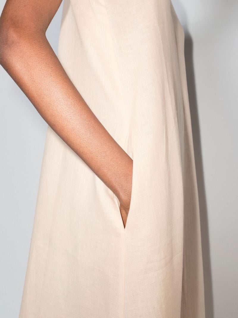Nisha Sleeveless Organic Linen Midi Dress