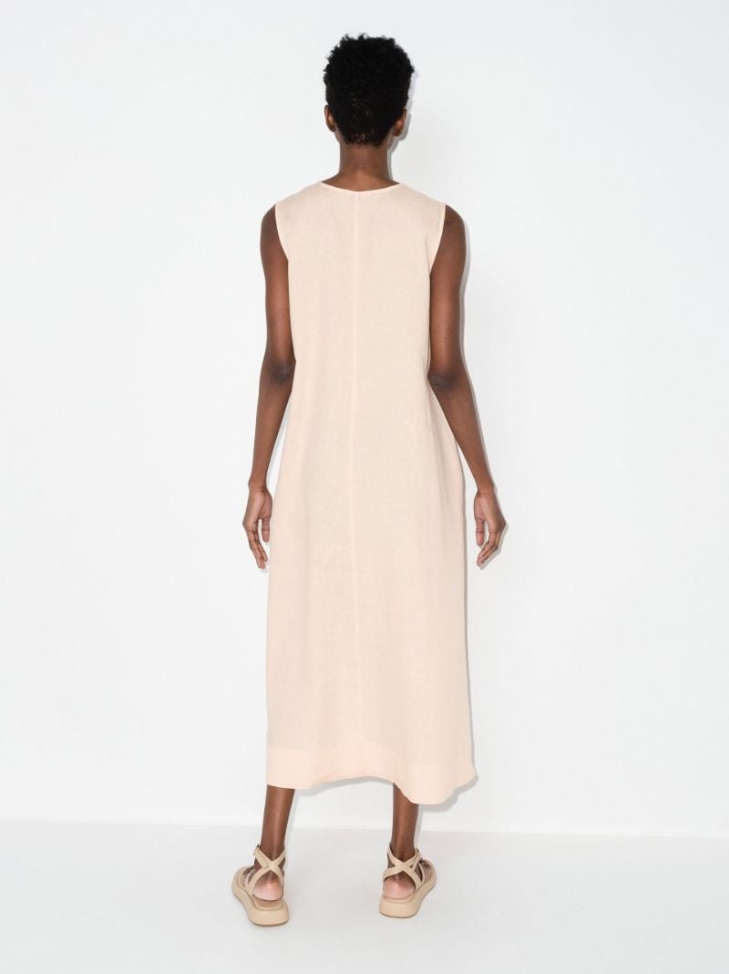 Nisha Sleeveless Organic Linen Midi Dress