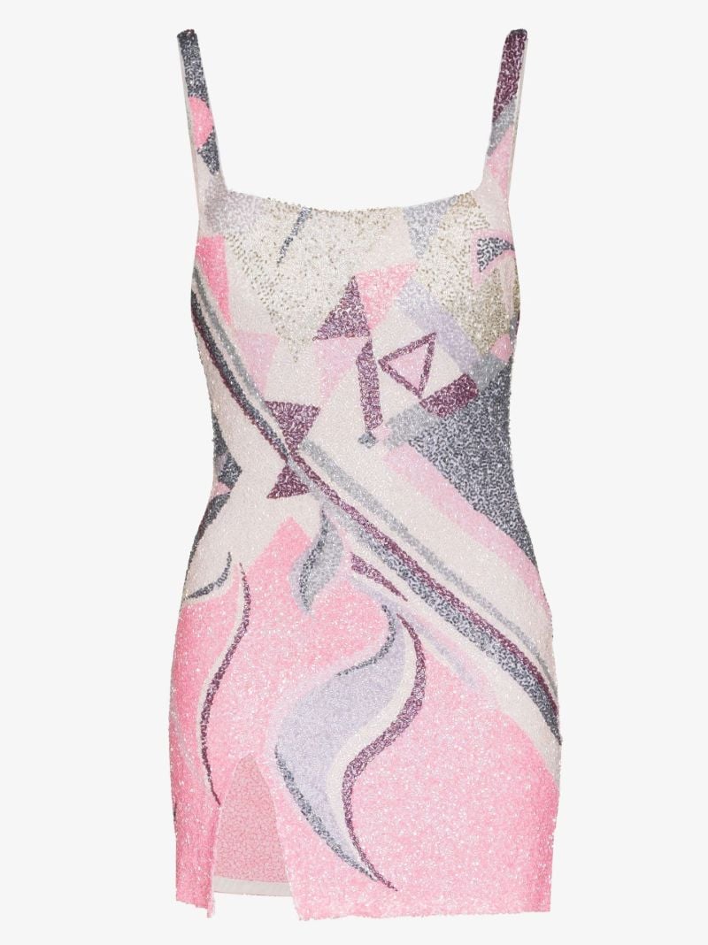 Pink Sofia Embellished Mini Dress