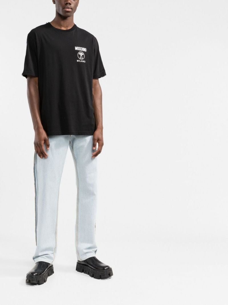 Black Logo-print Cotton T-shirt