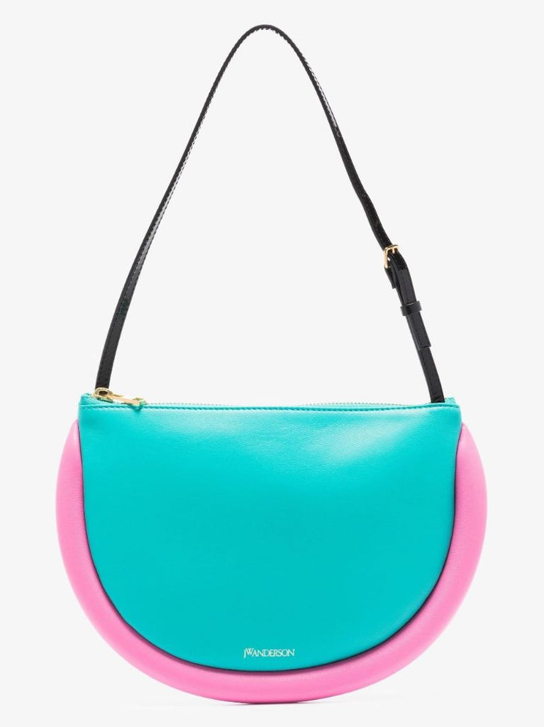 Blue the Bumper Moon Leather Shoulder Bag