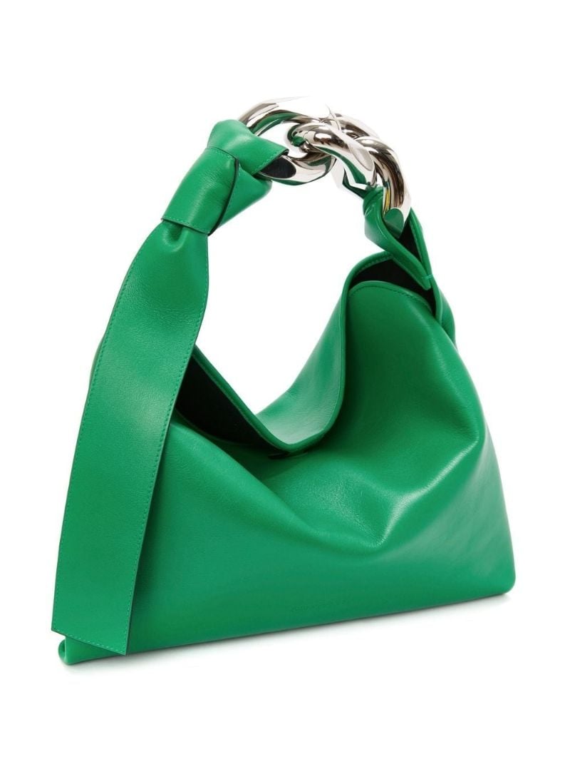 Green Small Chain Leather Shoulder Bag