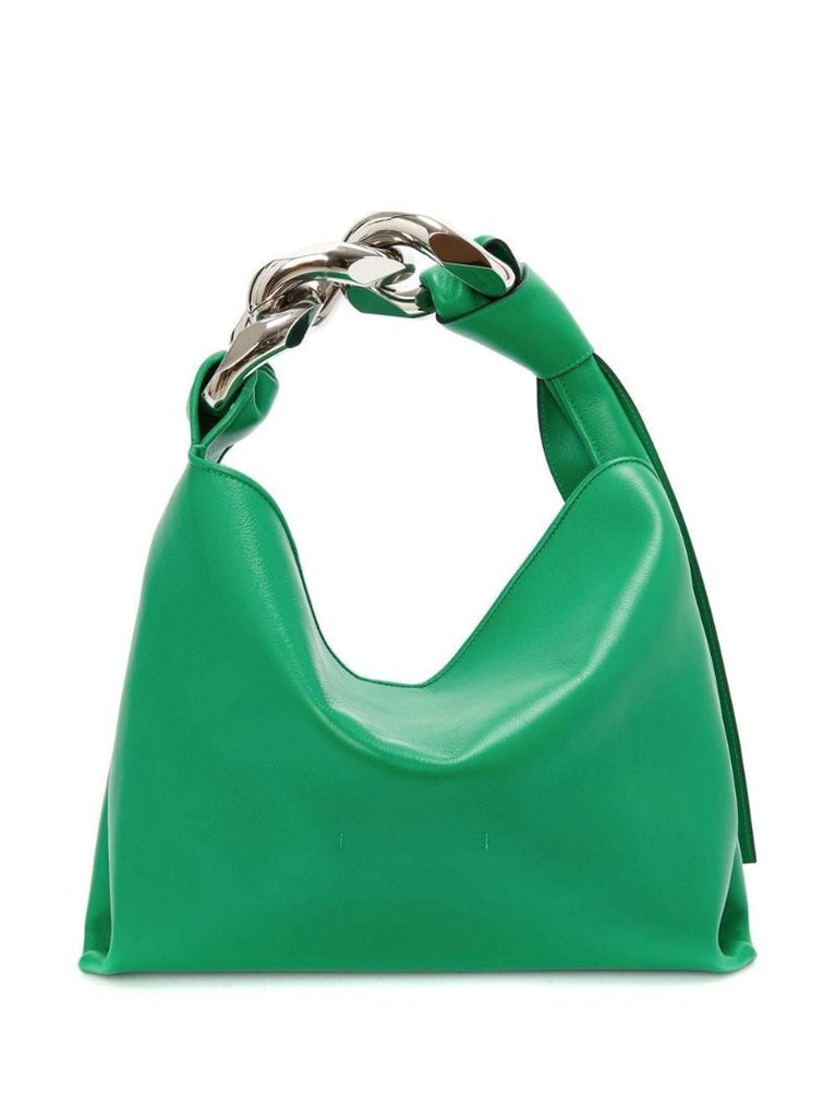 Green Small Chain Leather Shoulder Bag
