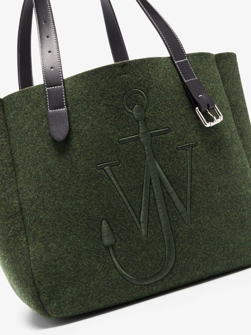 Green Anchor Felt Tote Bag