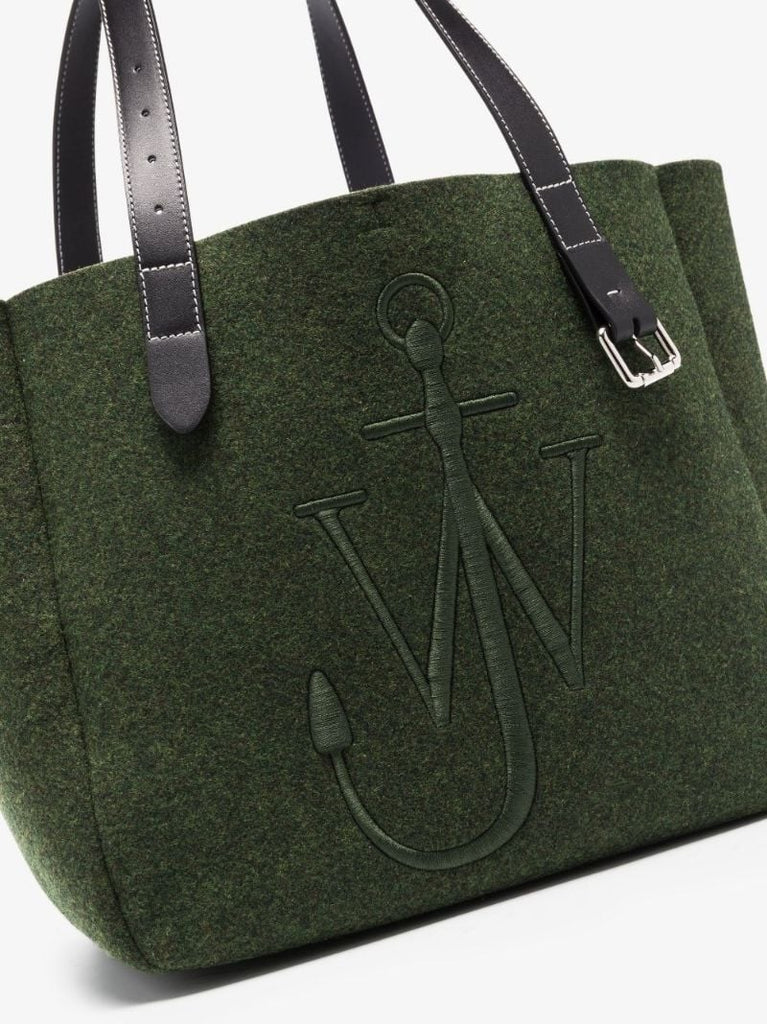 Green Anchor Felt Tote Bag