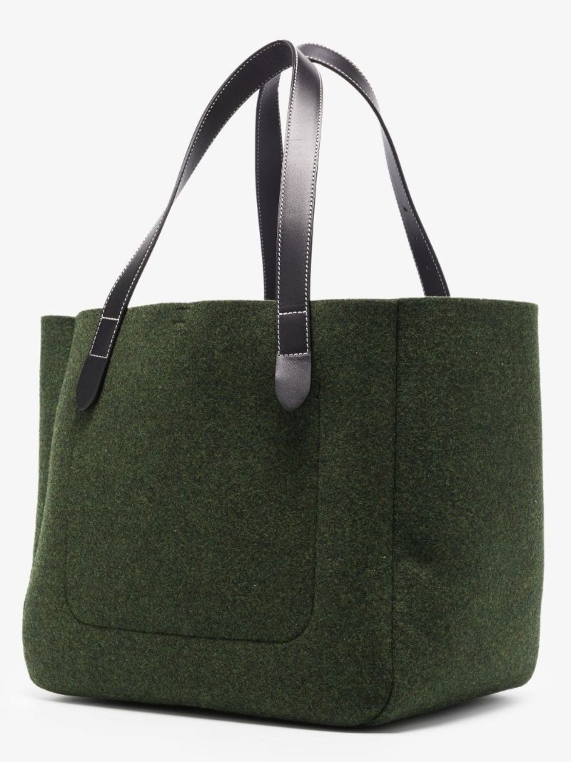 Green Anchor Felt Tote Bag
