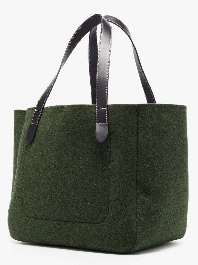 Green Anchor Felt Tote Bag